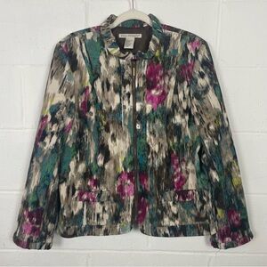 Vintage Requirements Lined Corduroy Jacket 90s/Y2K Mulitcolor Artsy Maximalist L